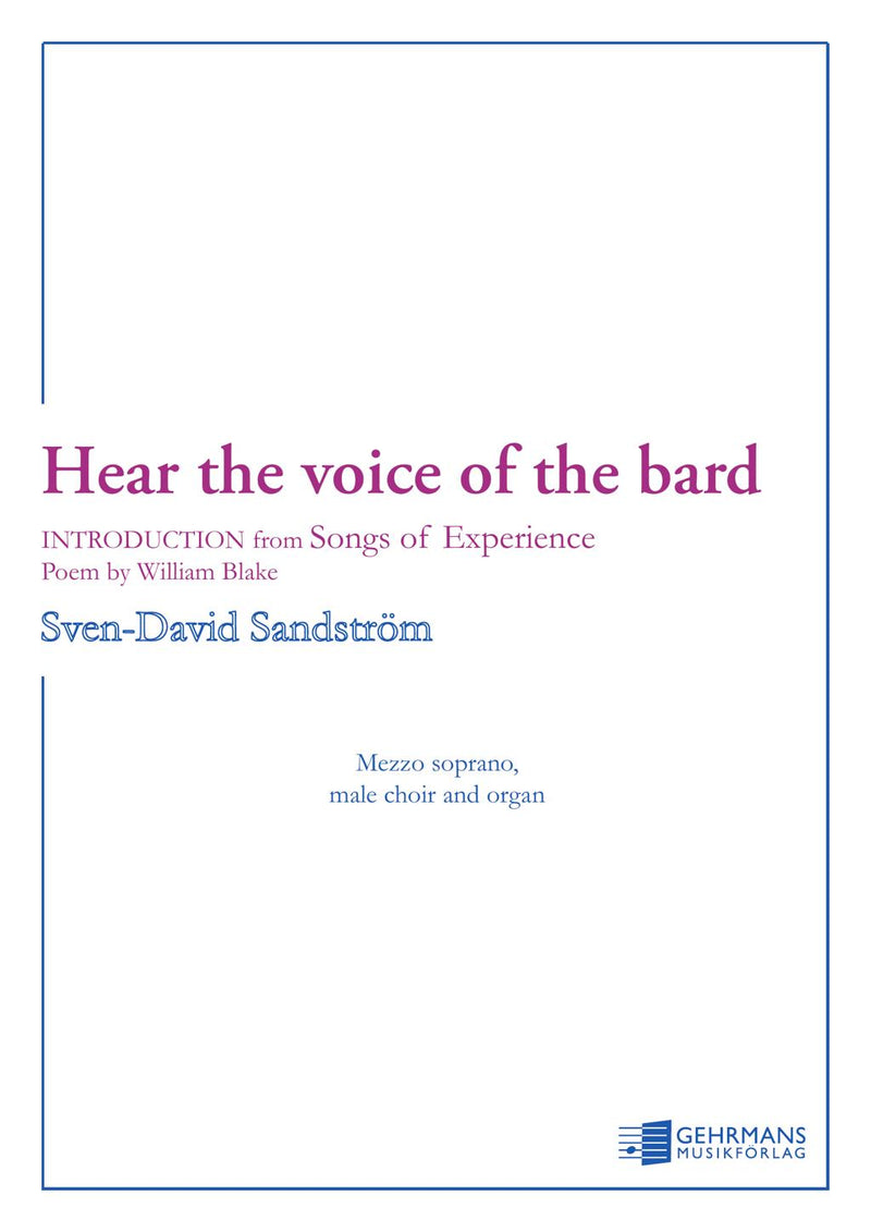 Hear the Voice of the Bard