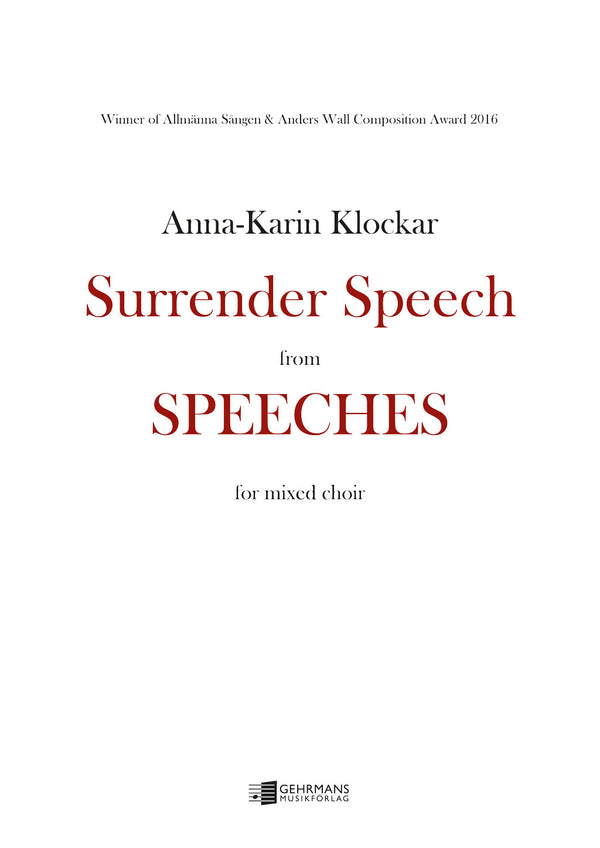 Surrender Speech